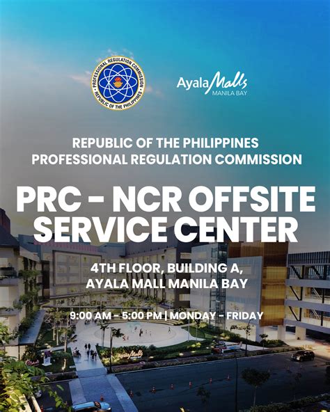 prc in ayala malls manila bay|Swing by the PRC.